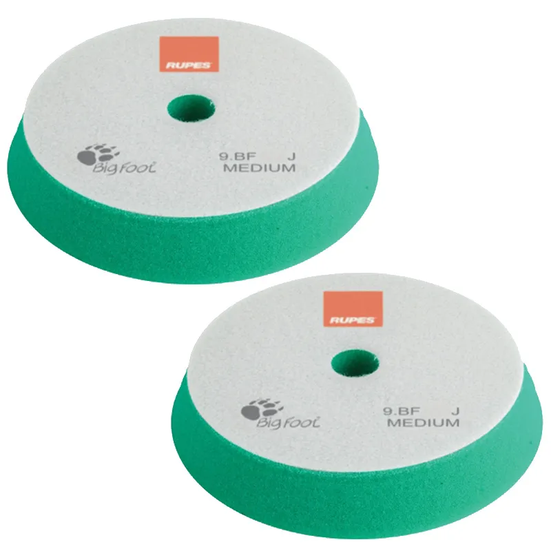 RUPES 2x Ø 70mm Polierschwamm mittelhart grün für Teller 50mm 9.BF70J klett