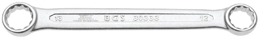 BGS Doppel-Ringschlüssel | extra flach | SW 12 x 13 mm – 30333