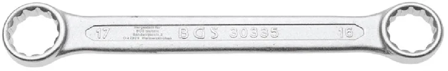 BGS Doppel-Ringschlüssel | extra flach | SW 16 x 17 mm – 30335