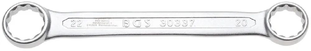 BGS Doppel-Ringschlüssel | extra flach | SW 20 x 22 mm – 30337