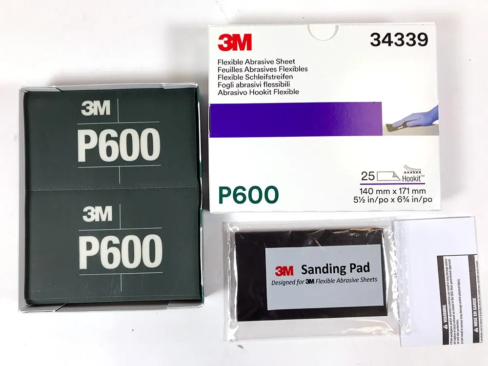3M™ 34339 Hookit™ 25x Flexible Schleifstreifen 140x171mm mit Pad grün P600