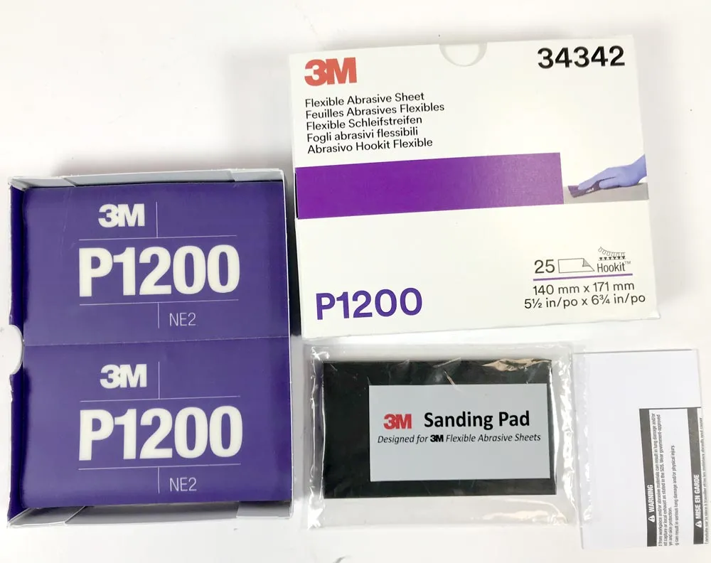 3M™ 34342 Hookit™ 25x Flexible Schleifstreifen 140x171mm mit Pad purple P1200