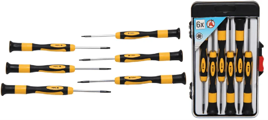 BGS DIY Präzisions-Schraubendreher-Satz | T-Profil (für Torx) | 6-tlg. – 35808