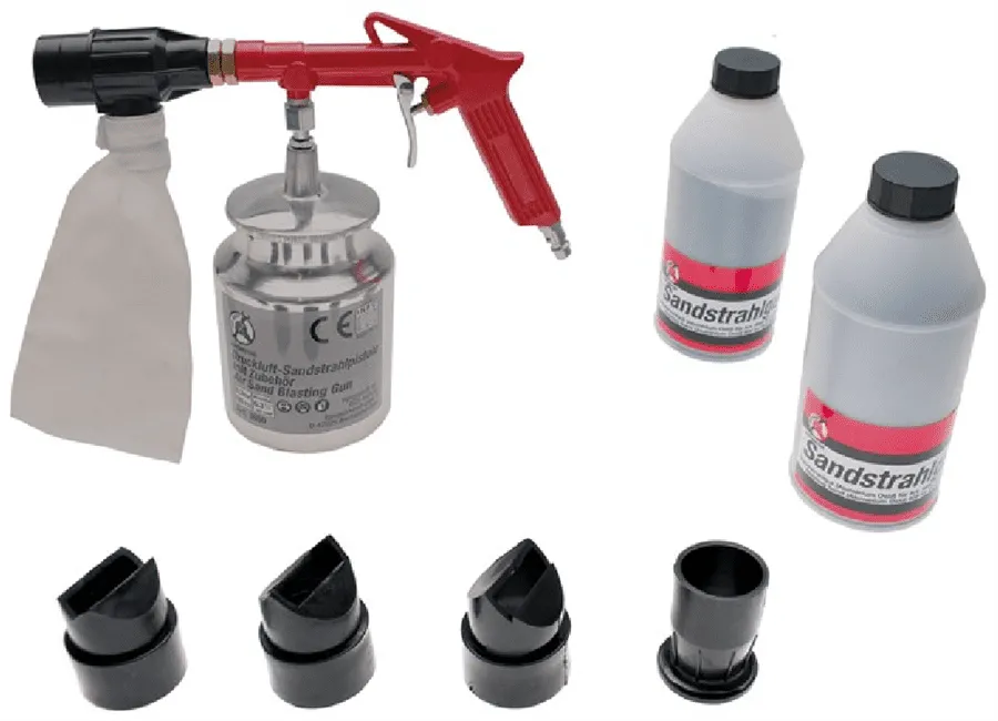 BGS DIY Druckluft-Sandstrahlpistole inkl. Zubehör – 3650