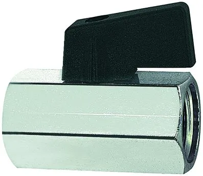 RIEGLER Mini-Kugelhahn G 1/4 innen Messing Flügelgriff SW20