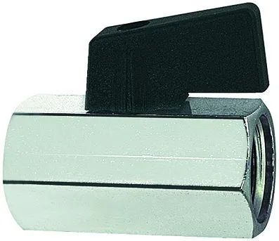 RIEGLER Mini-Kugelhahn G 1/2 innen Messing Flügelgriff SW24