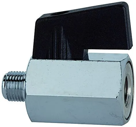 RIEGLER Mini-Kugelhahn G 1/8 innen/aussen Messing Flügelgriff SW20