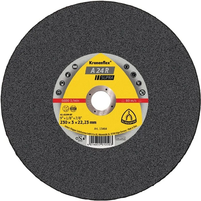 Trennscheibe A 24 R Supra D115x2,5mm gekr.STA Bohr.22,23mm KLINGSPOR VE: 25St.