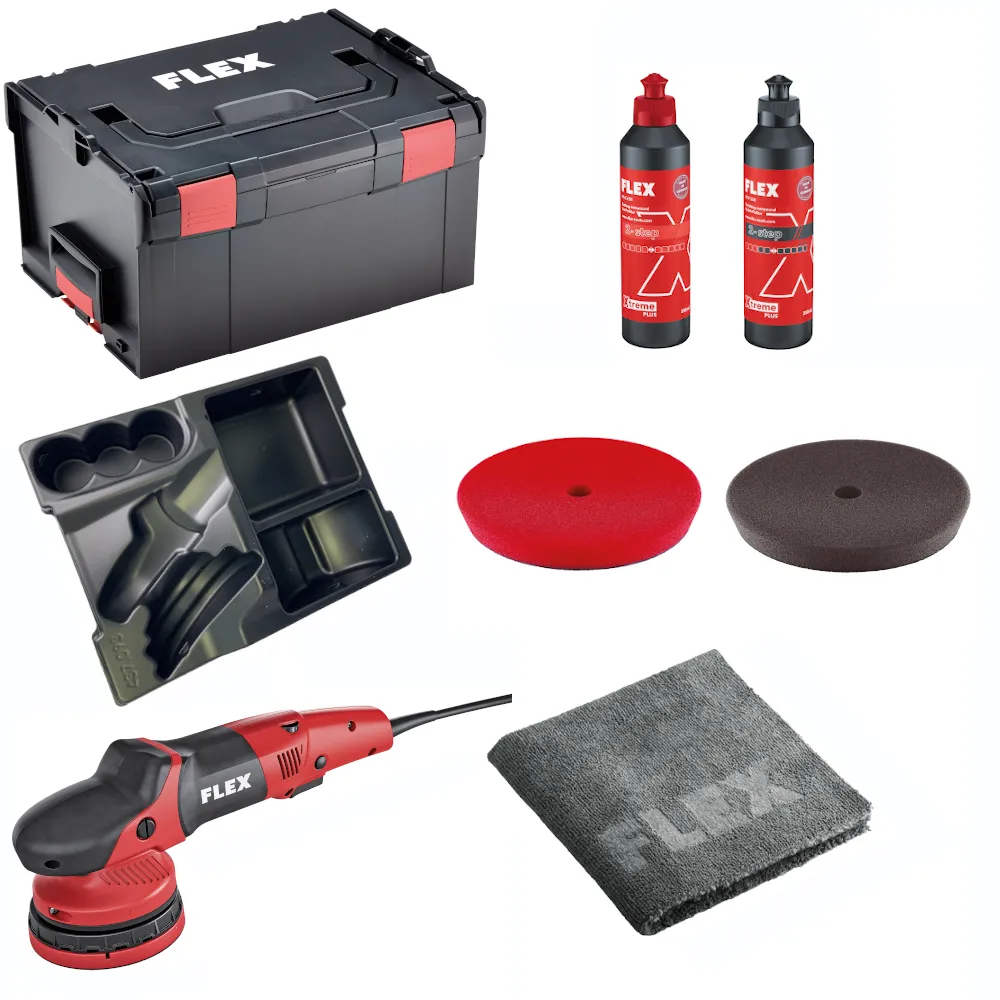 FLEX XCE 10 8 125 P Set Exzenterpolierer 447.269 Poliermaschine ersetzt XC 3401 322008