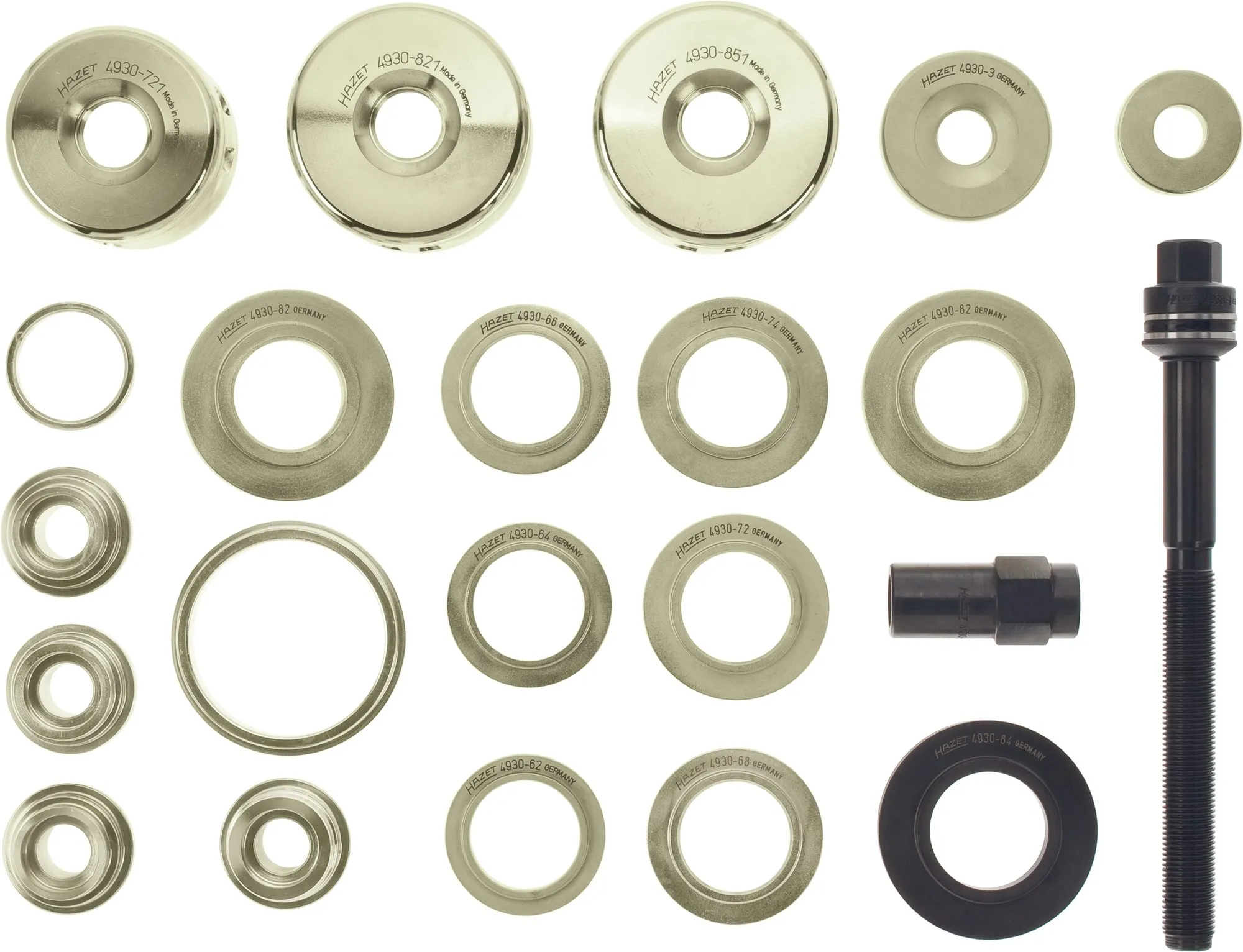 HAZET Radlager-Werkzeug-Satz hydraulisch 22-teilig 4930-1/22