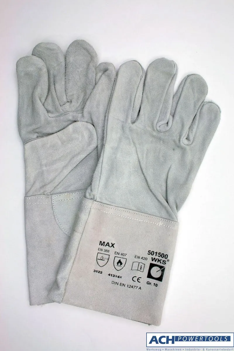 ACH Schweisserhandschuh Spaltleder 5 Finger MAX,EN 388/407/420 Größe 11 501500B