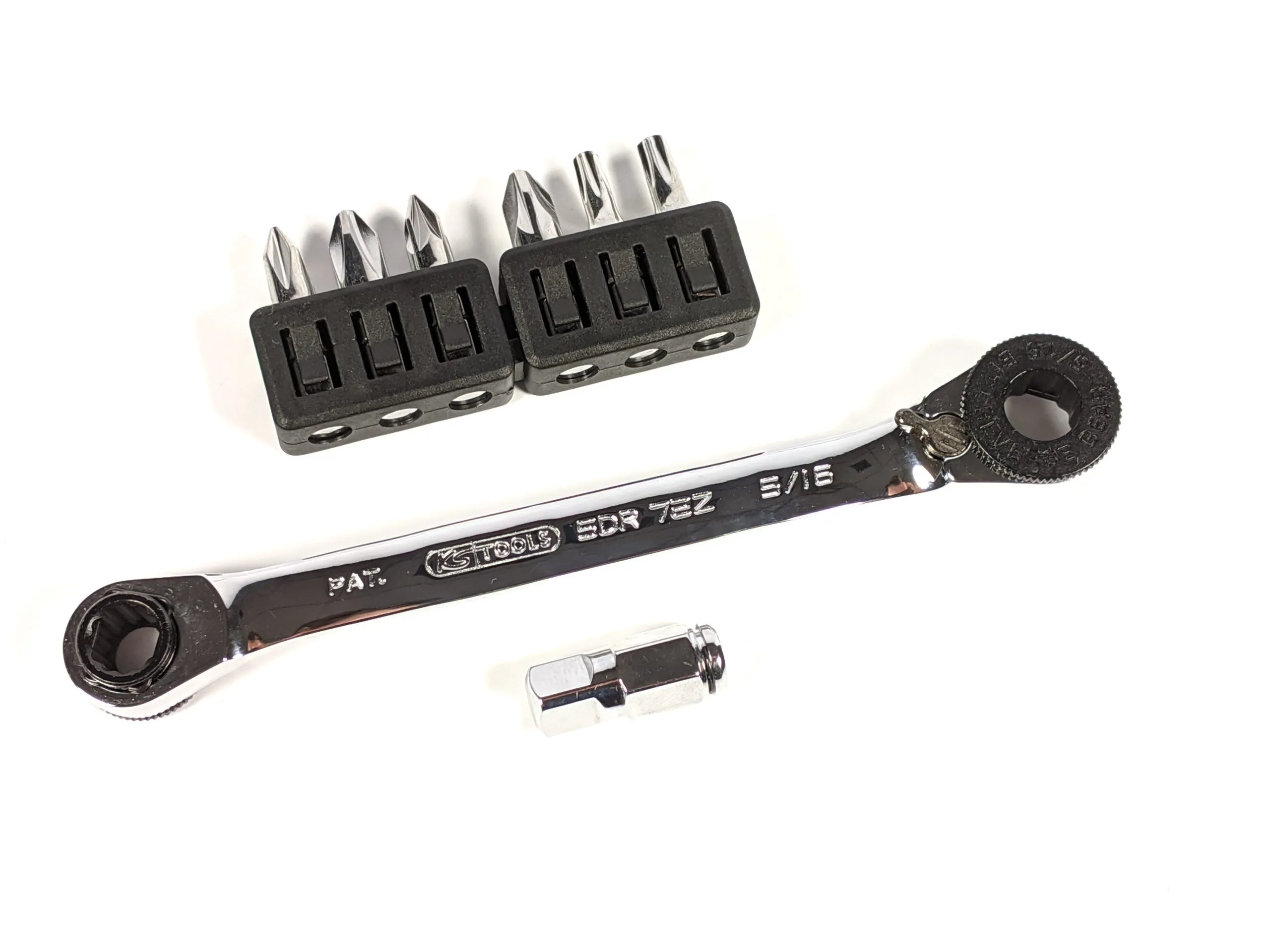 KS Tools Chrome plus Umschaltschlüßel und Bitsatz 503.4690