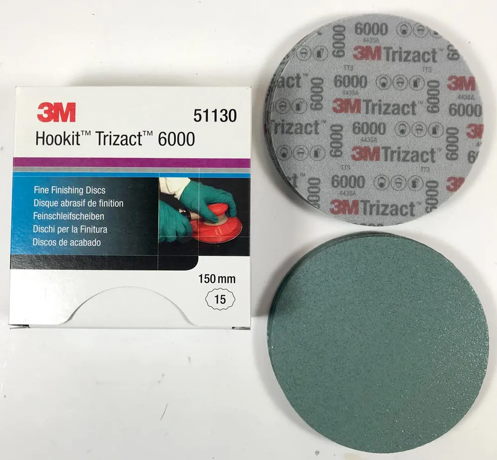 3M™ 51130 15x Hookit™ Trizact™ Schleifscheiben grau 150mm P6000
