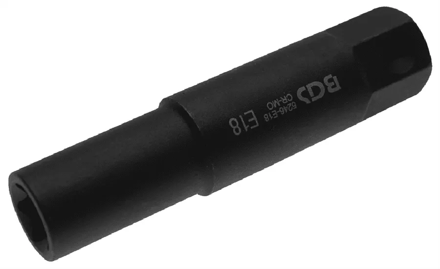 BGS Steckschlüssel-Einsatz E-Profil, extra lang | Antrieb Außensechskant 22 mm | SW E18 – 5246-E18