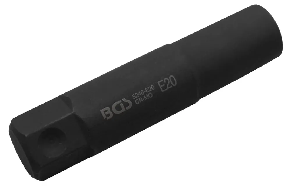 BGS Steckschlüssel-Einsatz E-Profil, extra lang | Antrieb Außensechskant 22 mm | SW E20 – 5246-E20