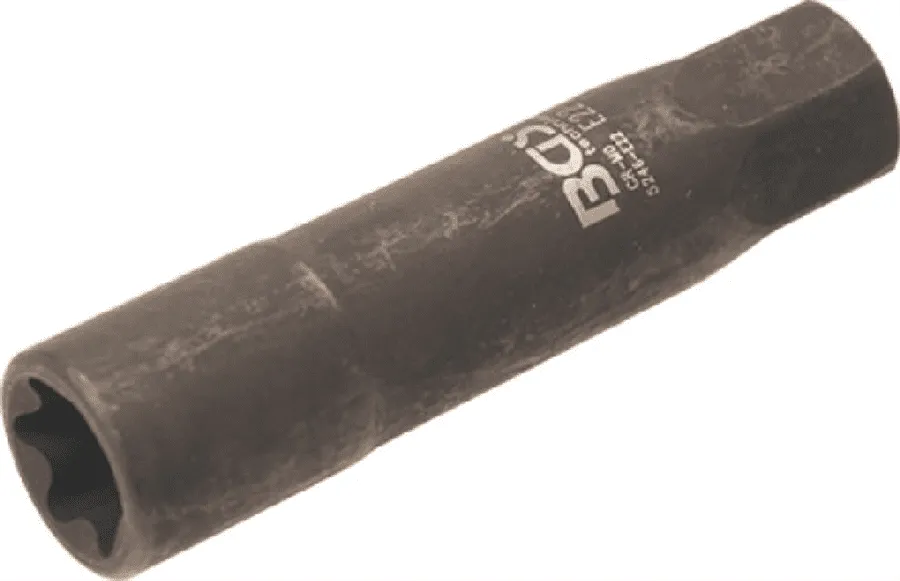 BGS Steckschlüssel-Einsatz E-Profil, extra lang | Antrieb Außensechskant 22 mm | SW E22 – 5246-E22