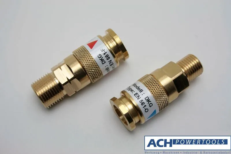 ACH Schnellkupplung Brenner D-Serie Kupplung (EN 56 Sauerstoff 1/4''re. Außengew. 525026D