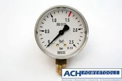 ACH Ersatzmanometer 1/4" ISO 5171 Arbeitsmanometer neutral 0 - 2,5 bar 525073