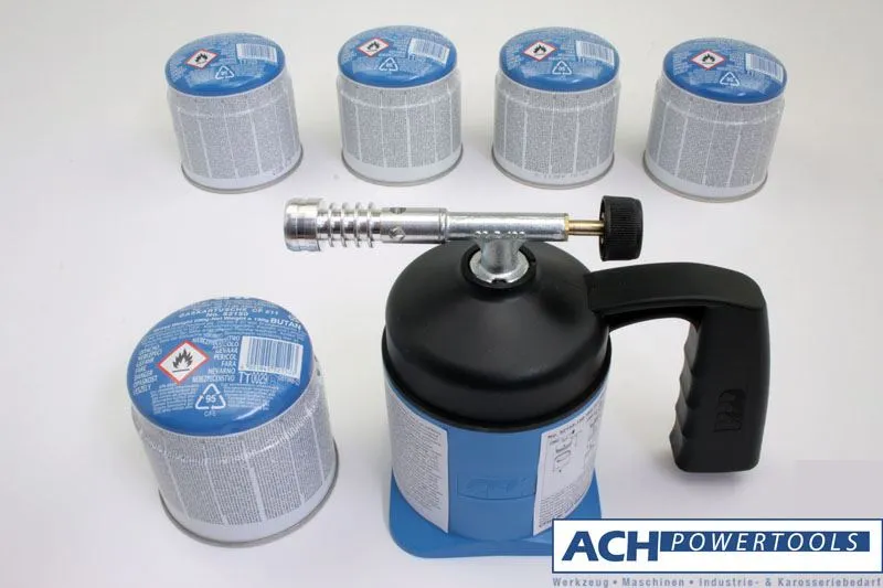 ACH Lötlampe Lötmeister LM1000 inclusive 5 Gaskartuschen 525351