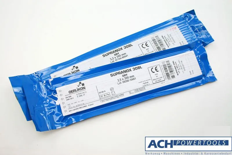 ACH Oerlikon Elektrode V2A SUPRANOX 308L Ø 2,5x300mm Pack á 90 St./ 1,70 VacuPac 560100