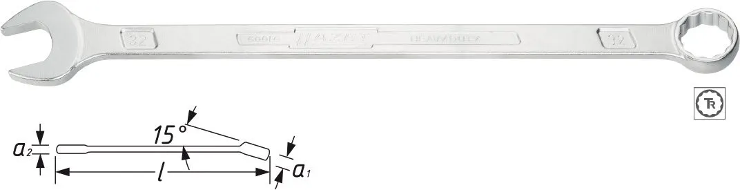 HAZET Ring-Maulschlüssel 10mm extra lang schlank 600LG-10