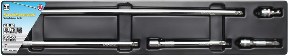 BGS DIY Kippverlängerungs-Satz | 10 mm (3/8") | 5-tlg. – 6111
