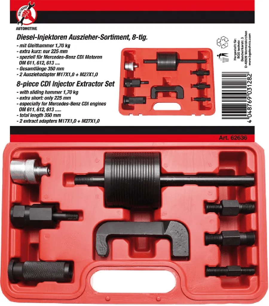 BGS DIY Diesel-Injektoren-Auszieher-Satz | 8-tlg. – 62636
