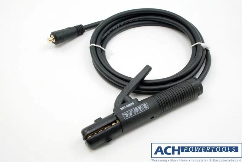ACH Schweißkabel PVC mit Elektrodenhalter 200 A 25 mm² Dorn 13 mm 4 m 632534