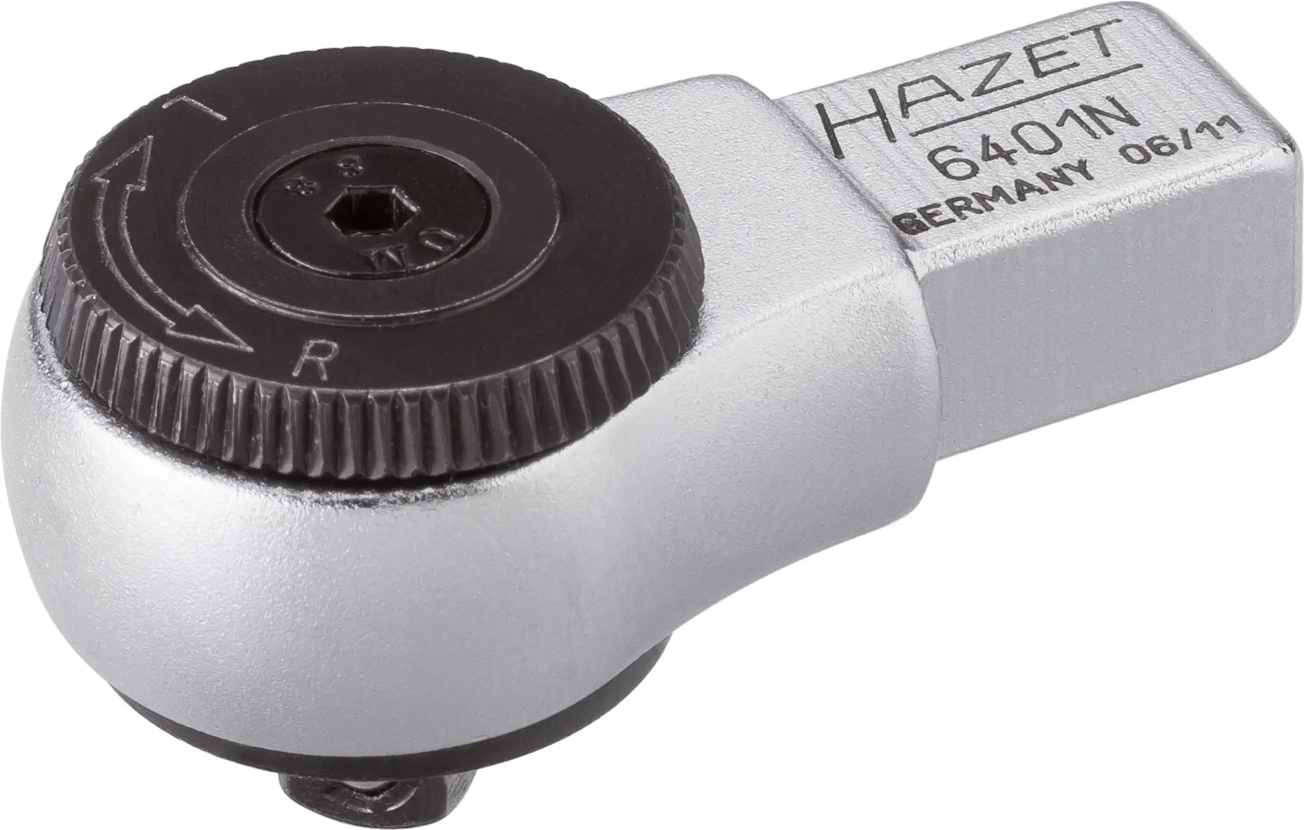 HAZET Einsteck-Umschaltknarre 9x12mm Vierkant massiv 6,3mm 1/4 Zoll 6401N