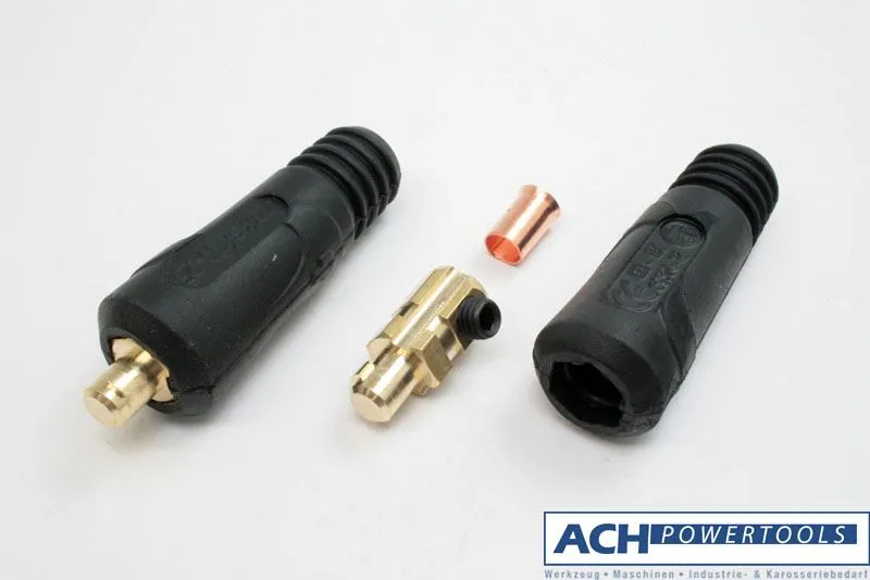 ACH Schweißkabelkupplung Steckerteil 25 mm² mit Dorn 9 mm 200 A 662500
