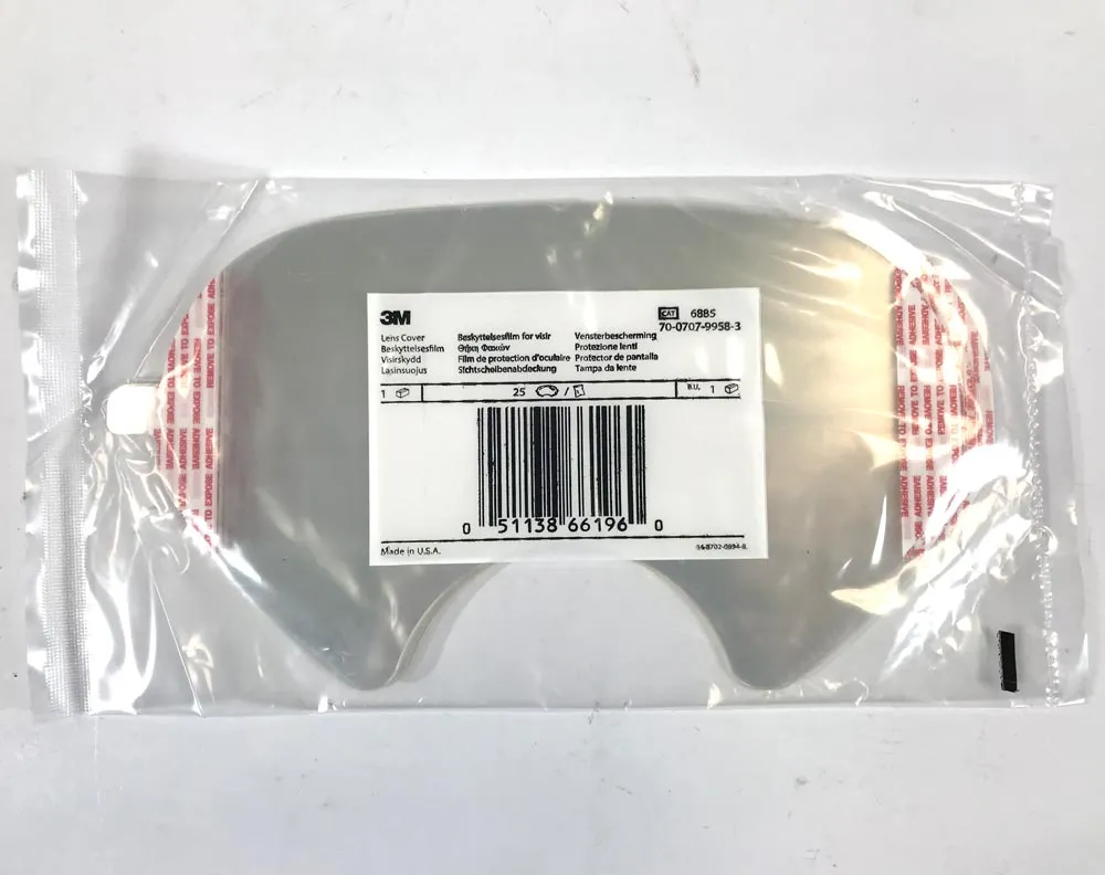 3M™ 6885 25x Visierschutzfolien für 3M Atemschutz Vollmaske Serie 6000