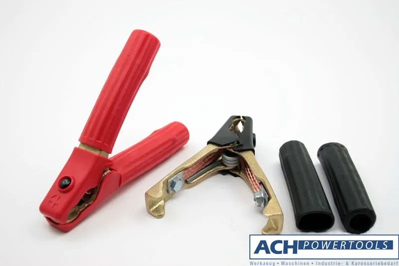 ACH Batterieklemmen 1000 A Schwarz Vollmessing vollisoliert 690710