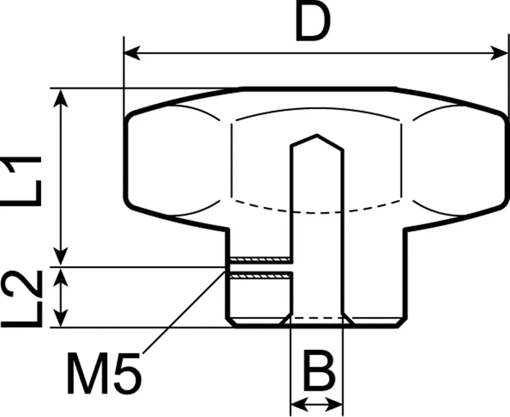 Sirman Arretierschraube ohne Griff ø 10mm M8 Länge 200mm L2 23mm