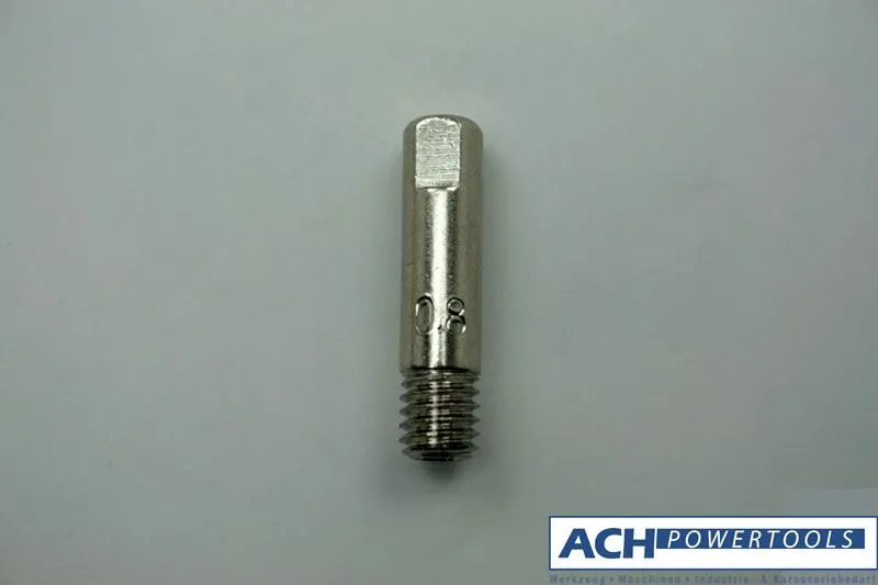 ACH Stromdüse vernickelt Bohrung 0,8 mm M6x25 mm Brenner Typ 15/24 700435