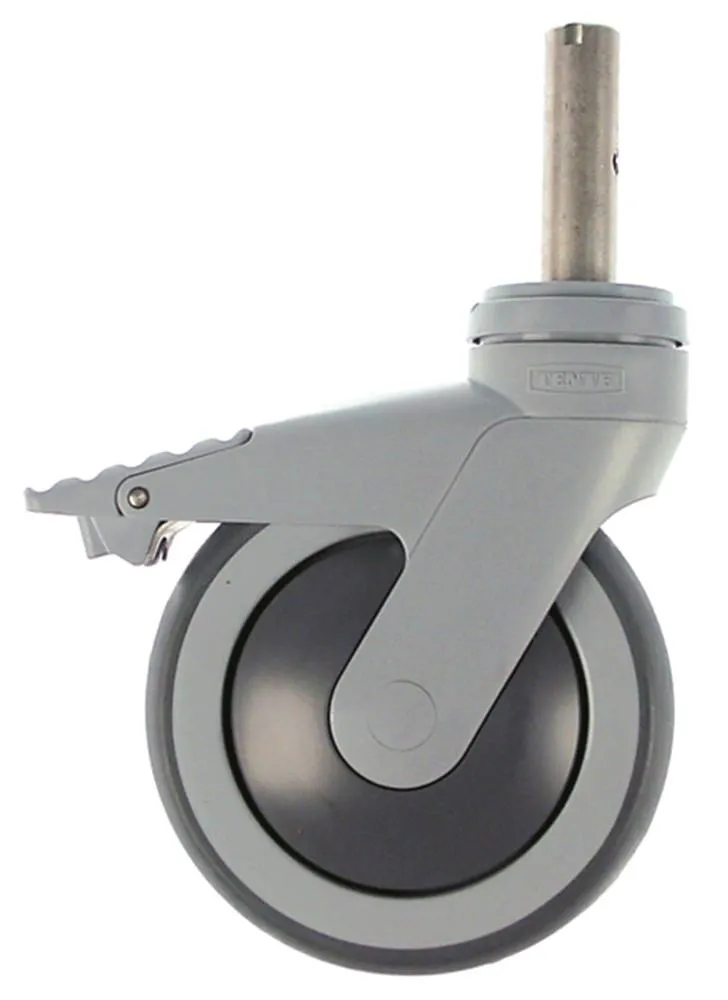 Hupfer Lenkrolle mit Totalfeststellerø 125mm Zapfen Befestigung Zapfen