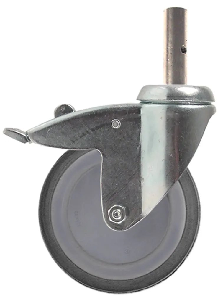 Lenkrolle für Hupfer Tragfähigkeit 100kg verchromt 125mm 62mm 18mm