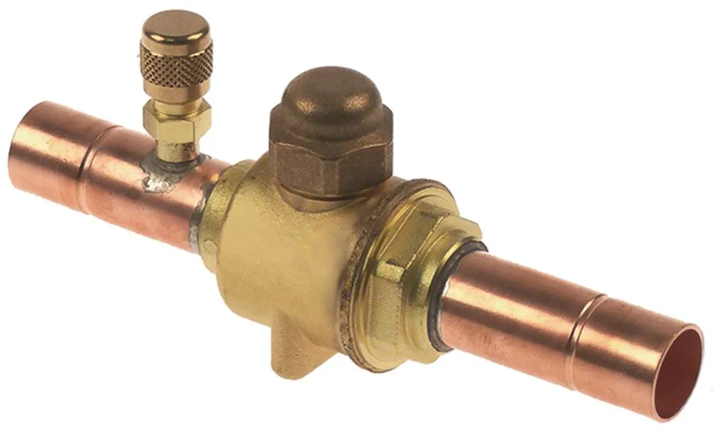 CASTEL 6570/5A Kugelabsperrventil für Kältetechnik mit Schraderventil