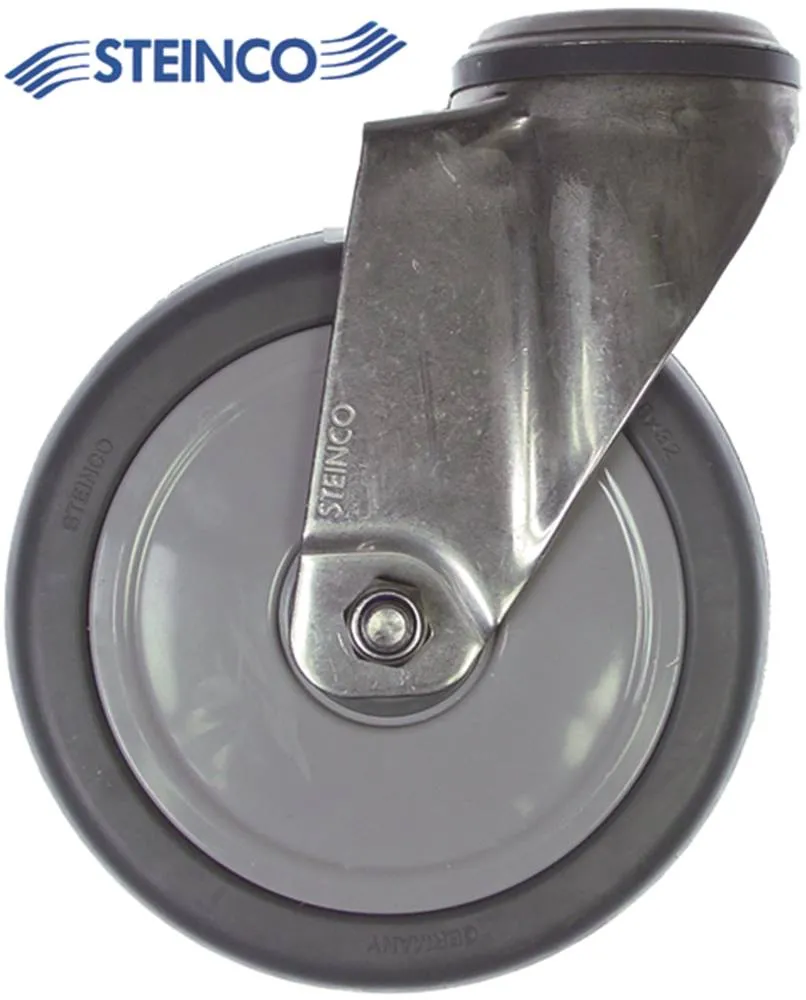 Bourgeat Lenkrolle Befestigung Rückloch Breite 32mm ø 125mm CNS 32mm