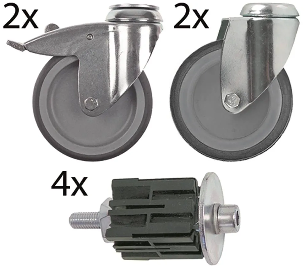 Lenkrolle Loch 11mm verchromt ø 125mm Tragfähigkeit 100kg 125mm 11mm