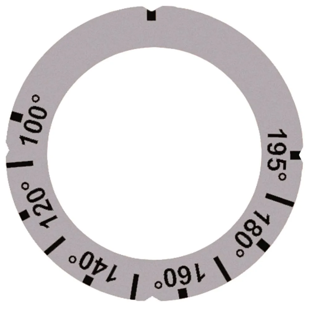 Knebelsymbol für Thermostat Drehwinkel 270° max. Temperatur 195°C