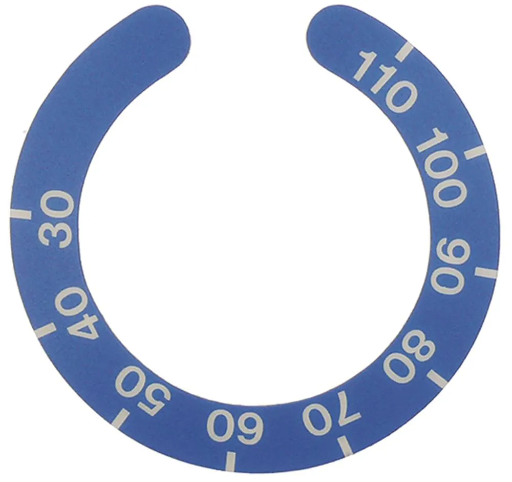 Knebelsymbol für Haka für Thermostat max. Temperatur 110°C blau