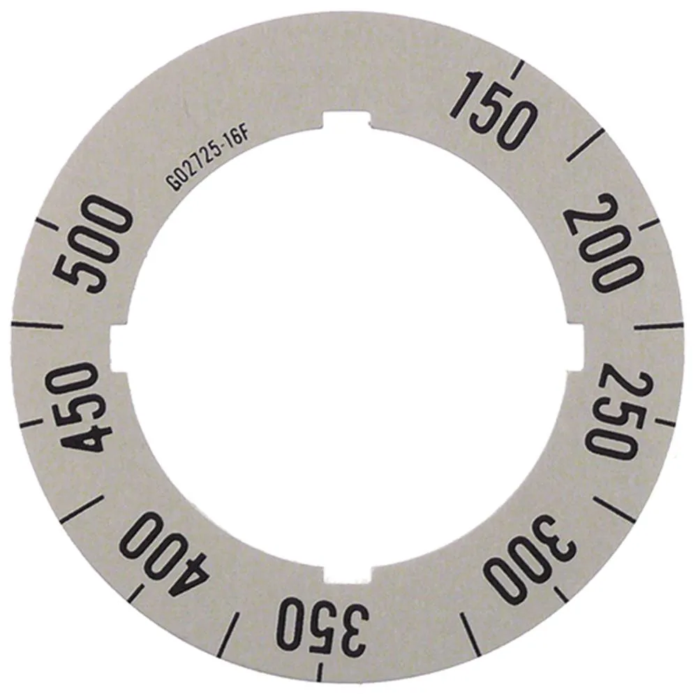 Knebelsymbol für GARLAND für Thermostat ø 59mm silber 150-500°F