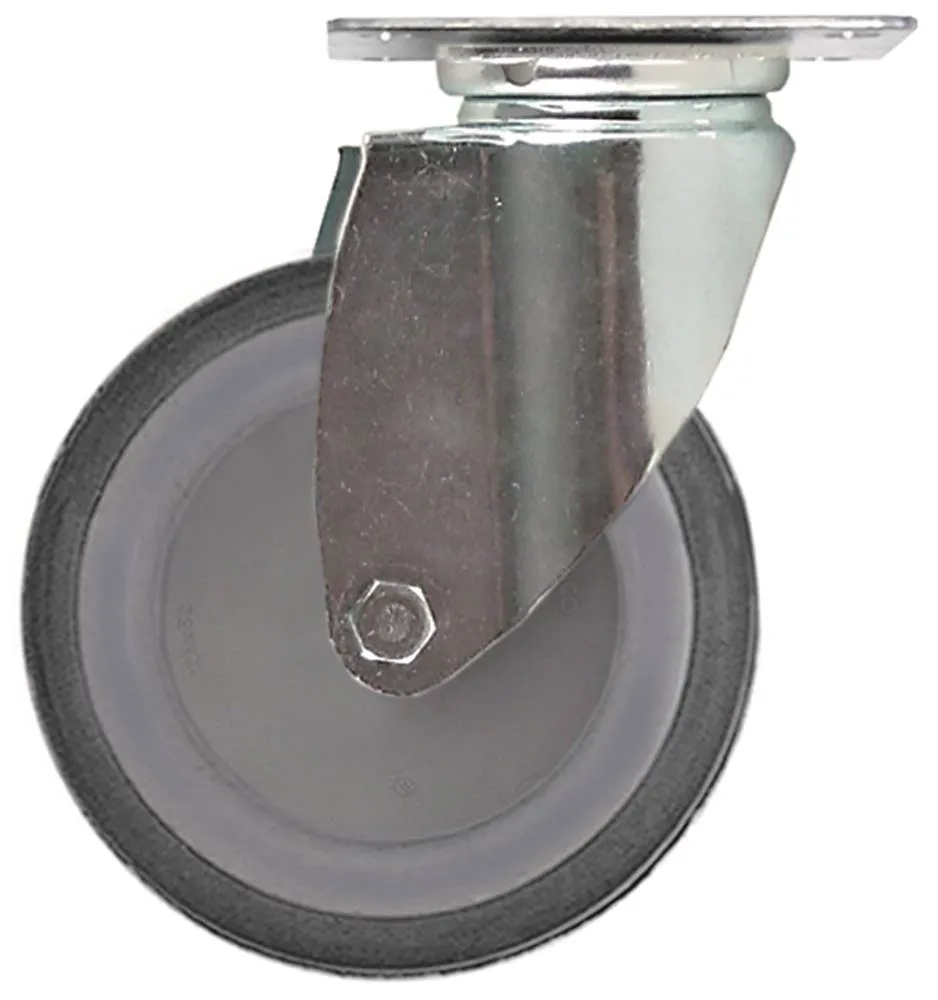 Lenkrolle Plattenbefestigung Breite 32mm ø 125mm Stahlblech verzinkt