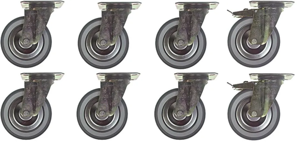 Lenkrollensatz für Desmon ø 125mm Plattenmaß 102x83mm 125mm Kugellager