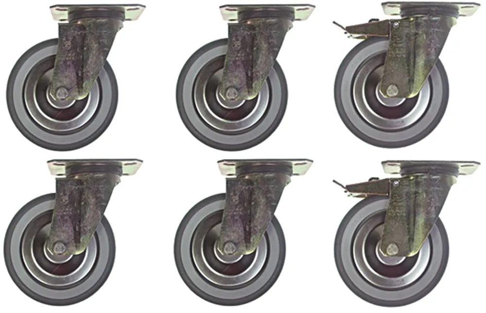 Lenkrollensatz für Desmon Plattenmaß 102x83mm Plattenbefestigung 125mm