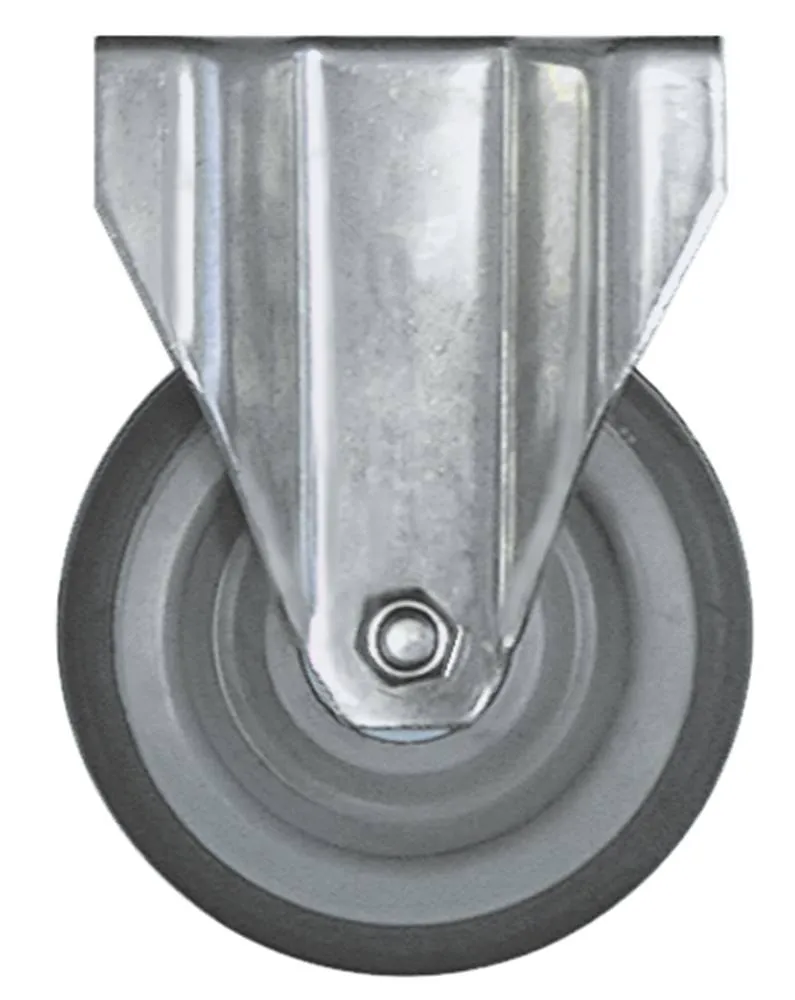 Bockrolle Plattenbefestigung Breite 30mm ø 125mm CNS Höhe 159mm 30mm