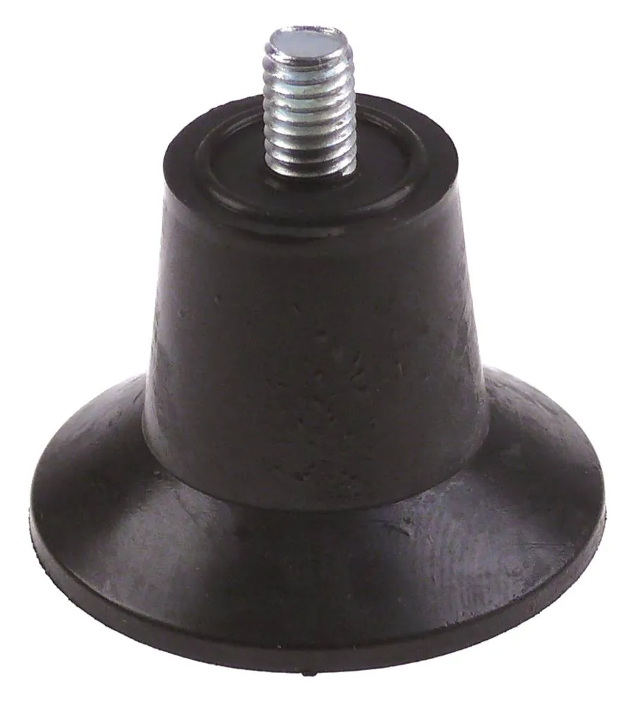 Gerätefuß ø 37mm M6 Gewindelänge 9mm Höhe 27mm