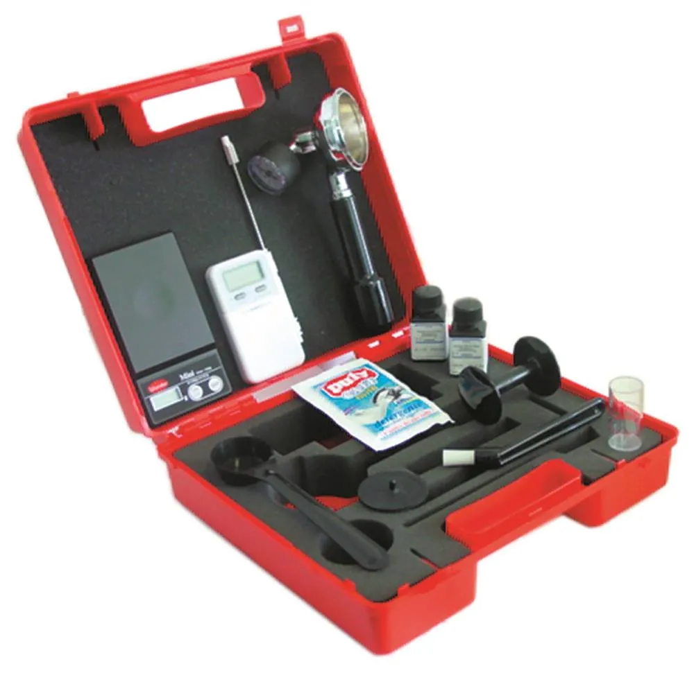 Kaffeemesskoffer Digitalwaage Thermometer Kaffeepulverpresse