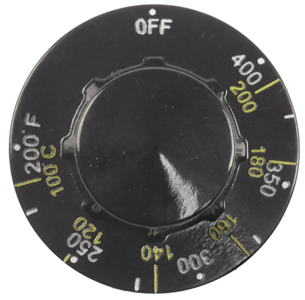 Pitco Knebel für Thermostat Achsabflachung unten Aussen 58mm schwarz