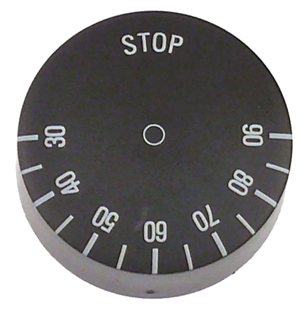 Knebel für Thermostat ø 45mm Achsabflachung oben max. Temperatur 90°C